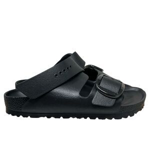Birkenstock Sandals Womens 5 Black Arizona Narrow EVA *Right Top Buckle Missing